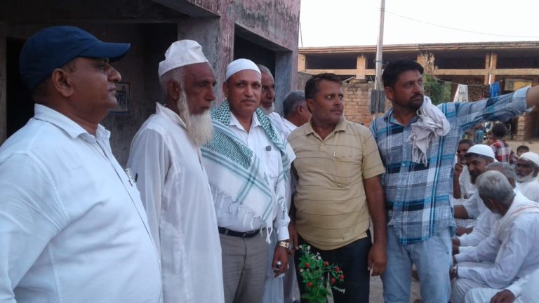 साढौरा के खांडरा में  मुस्लिम समाज के लोगों से मिलें ex  DGP पृथ्वीराज
