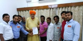 रेलवे की समस्याओं को लेकर विधायक से मिला URKU का प्रतिनिधिमंडल yamunanagar hulchul urku with mla shyam singh rana radaur