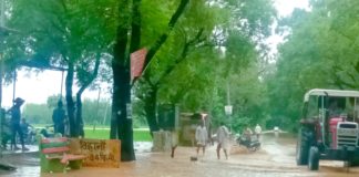 पथराला व सोम नदी रौद्र रूप में, खतरे के निशान से उपर बहा पानी yamunanagar hulchul__chhachhruali 1 pathrala and som nadi khatre ke nishan se upar