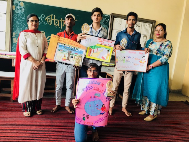 महराजा अग्रसैन महाविद्यालय में  शिक्षक दिवस पर हुई पोस्टर  मेकिंग प्रतियोगिता