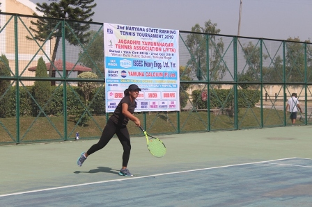 हरियाणा स्टेट रैंकिंग टेनिस टूर्नामेंट के दूसरे दिन हुए कडे मुकाबले