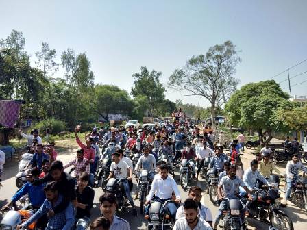 राष्ट्रीय सुरक्षा मंच के प्रदेश उपाध्यक्ष नाथी राम खेड़ा ने किया युवा शक्ति प्रदर्शन