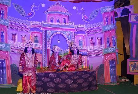 करेड़ा खुर्द की रामलीला में राम वनवास का मंचन