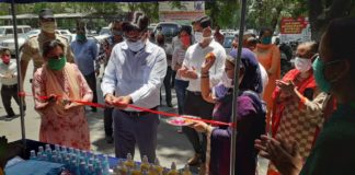 आम जनता के लिए सैनिटाईजर, पी.पी.ई. किट व मास्क स्टाल, उपायुक्त ने किया उद्घाटन yamunanagar hulchul यमुनानगर हलचल dc ने किया उद्घाटन