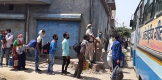 यमुनानगर से 30 बसों में नि:शुल्क 1200 प्रवासी श्रमिकोंं को भेजा गया yamunanagar hulchul यमुनानगर हलचल majdooro ki ghar vapisi 1