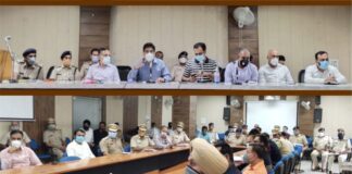 Yamunanagar : कोरोना महामारी : पुलिस व सिविल प्रशासन के अधिकारियों के बीच हुई तालमेल बैठक Yamunanagar, Yamunanagar Police, DC Yamunanagar, SP Yamunanagar, Ravinder Punj, Digital Yamunanagar,