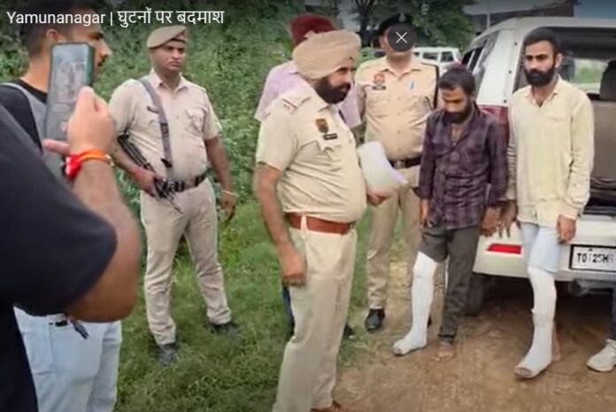 gangsters-on-knees-in-yamunanagar hulchul